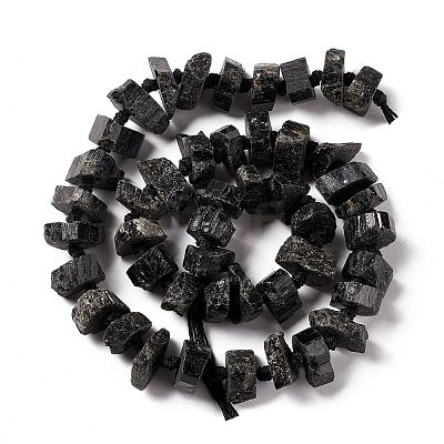 Natural Black Tourmaline Beads Strands G-F719-17-1