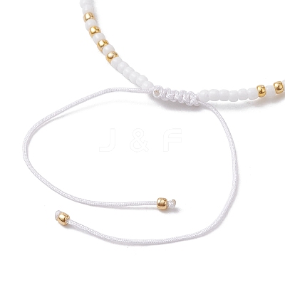Bohemian Style Natural Rainbow Moonstone & Glass Braided Bead Bracelet BJEW-JB10136-01-1