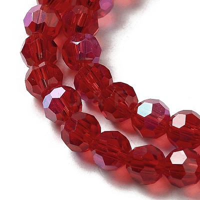 Electroplate Transparent Glass Beads Strands EGLA-A035-T4mm-L07-1