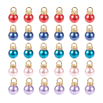 Acrylic Imitation Pearl Pendants IFIN-PH0023-63G-1