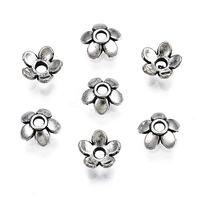 Tibetan Style Alloy Bead Caps LS-TIBEB-S039-017AS-NR-1