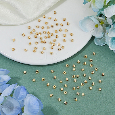 100Pcs Brass Beads KK-FI0001-03B-1