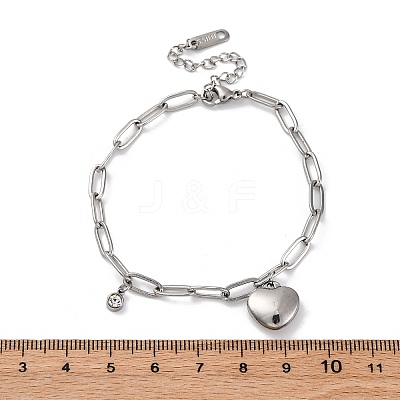 304 Stainless Steel Charm Bracelets STAS-D152-01P-1