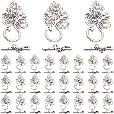 30Pcs Alloy Toggle Clasps FIND-SP0001-56AS-1