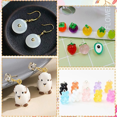 1800Pcs 6 Colors Iron Screw Eye Pin Peg Bails IFIN-YW0003-66-1