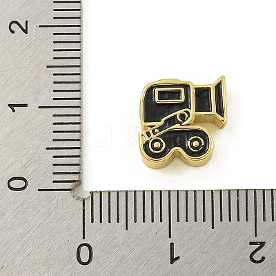 Rack Plating Brass Enamel Beads KK-U029-22G-10-1