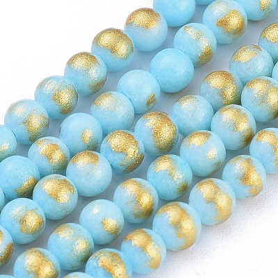 Natural Mashan Jade Beads Strands G-P232-01-J-4mm-1
