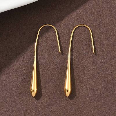 304 Stainless Steel Dangle Earrings EJEW-F375-01C-G-1
