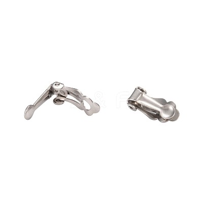 Tarnish Resistant 304 Stainless Steel Clip-On Earrings Findings STAS-Q185-01-1