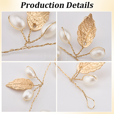 Alloy Flexible Hair Accessories PALLOY-WH20816-001G-1