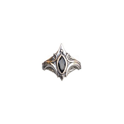 Brass Pave Cubic Zirconia Finger Rings FS-WGC2302-01-1