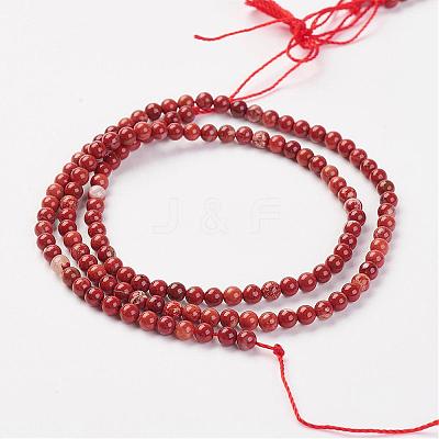 Natural Brecciated Jasper Bead Strand G-G680-42-1