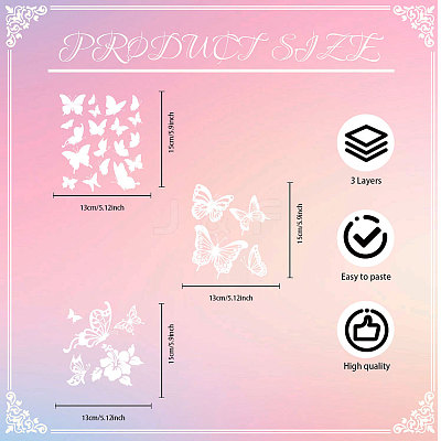 Waterproof Reflective Plastic Mirror Stickers DIY-WH0668-006-1