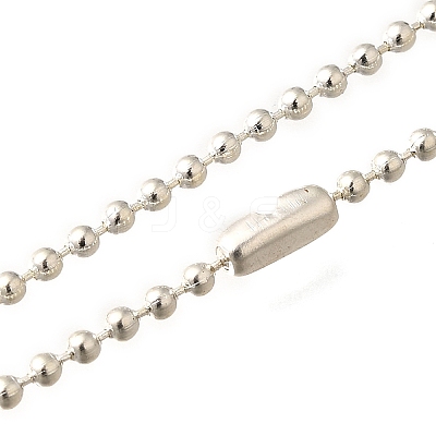 Brass Ball Chain Necklaces NJEW-M313-01S-1