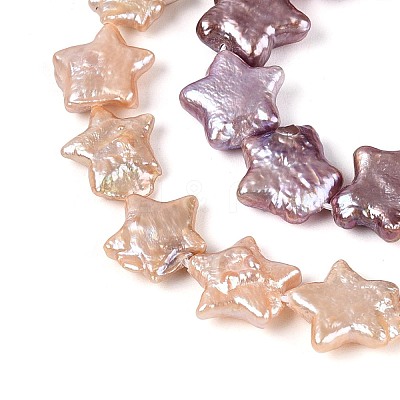 Natural Baroque Keshi Pearl Beads Strands PEAR-S020-Z03-02B-1