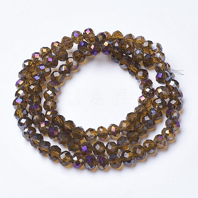 Electroplate Transparent Glass Beads Strands EGLA-A034-T3mm-F01-1