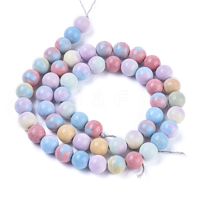 Natural Rainbow Alashan Agate Beads Strands G-G806-04-8mm-1