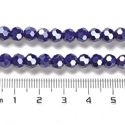 Electroplate Opaque Glass Beads Strands EGLA-A035-P6mm-A09-1