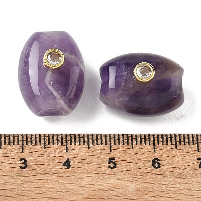 Natural Amethyst European Beads GG-CBA105B-02B-G-1