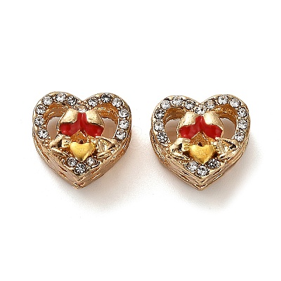 Alloy Enamel European Beads FIND-Q115-08G-1