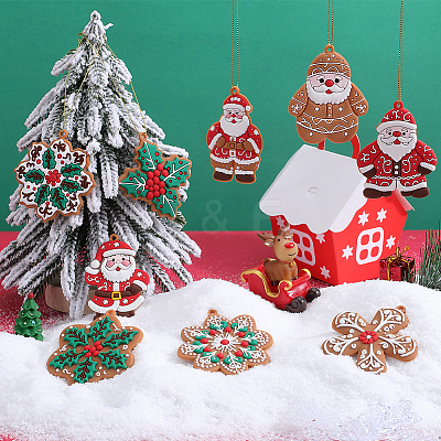1Set Christmas Plastic Pendants DIY-SC0026-46A-1