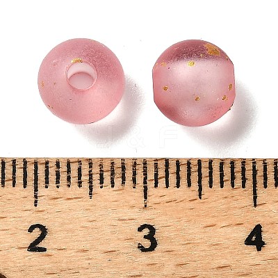 Frosted Transparent Acrylic Beads OACR-F013-13C-1