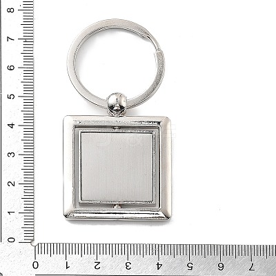 Zinc Alloy Rotating Keychain Bezel Cabochon Settings FIND-G088-01D-1