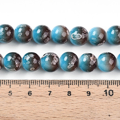 Baking Paint Glass Beads Strands DGLA-N008-10mm-07-1