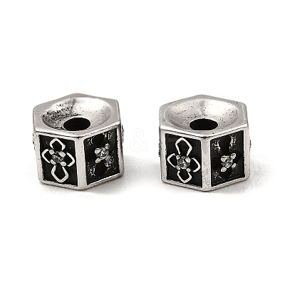 Brass Cubic Zirconia Beads KK-K346-08AS-1