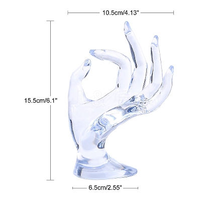 Plastic Ring Display Hand Model LS-DIY-I047-04A-1