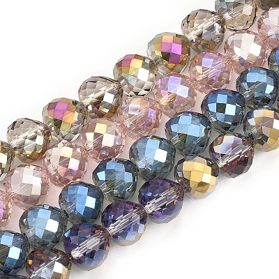 Electroplate Glass Beads Strands EGLA-T010-01-M-1