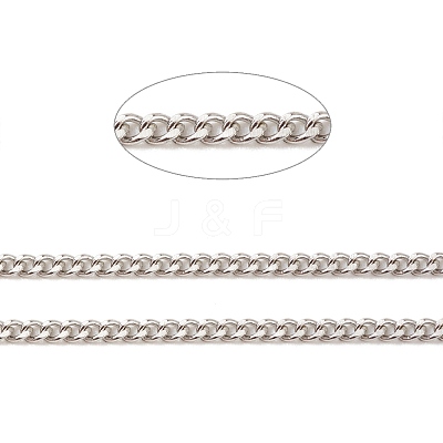 Tarnish Resistant 304 Stainless Steel Curb Chains CHS-E005-02P-1