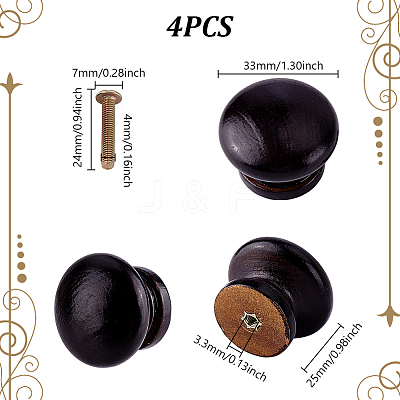 Wood Drawer Pull Handles FIND-WH0173-194A-1