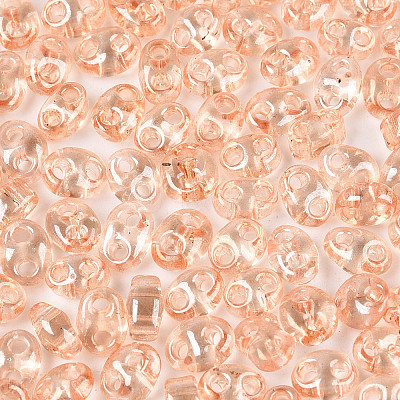 Transparent Colours Luster Glass Seed Beads SEED-N008-09I-1