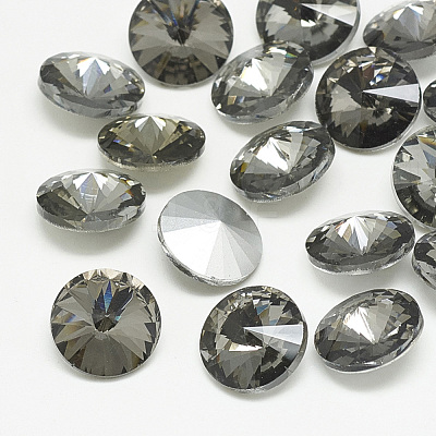 Pointed Back Glass Rhinestone Cabochons RGLA-T086-14mm-03-1