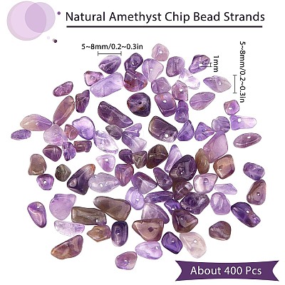 Natural Amethyst Chip Beads G-SC0001-21-1