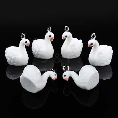 Flocky Resin Pendants X-RESI-N032-13-1