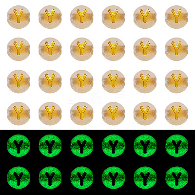 50G Luminous Transparent Acrylic Beads OACR-TAD0001-01Y-1