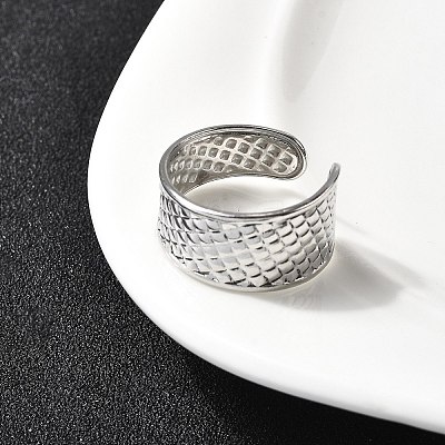 304 Stainless Steel Open Cuff Rings RJEW-H261-02P-1