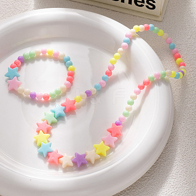 1140Pcs 24 Colors Opaque Acrylic Beads Sets SACR-PA0001-27-1