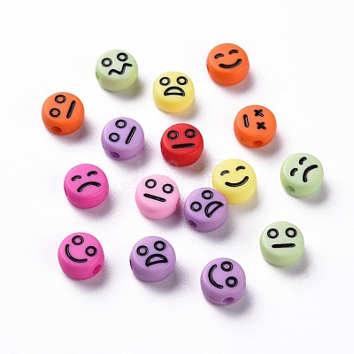 Opaque Mixed Color Acrylic Beads X-MACR-N008-42-C-1