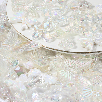 160Pcs 16 Styles Mixed Styles Acrylic Beads OACR-PA0001-77A-1