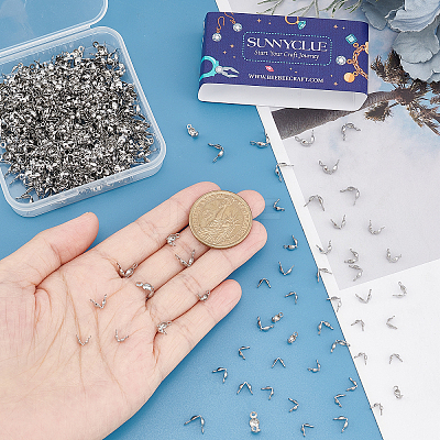 600Pcs 3 Style Stainless Steel Bead Tips STAS-SC0004-99-1