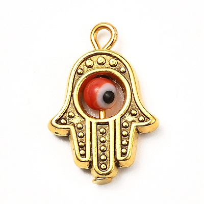Tibetan Style Alloy Lampwork Pendant PALLOY-JF00985-1