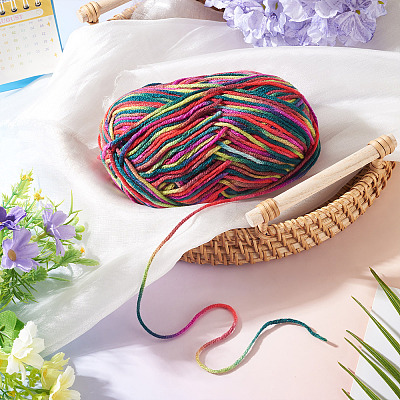 Polyester Fibers Knitting Yarn DIY-TADJ0002-005L-1