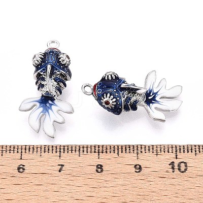 Brass Enamel Pendants KK-T071-27P-03-1