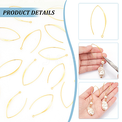 50Pcs Brass Earring Hooks KK-UN0002-80-1