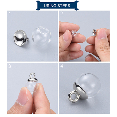Plastic Bead Cap Pendant Bails KY-K003-02A-1