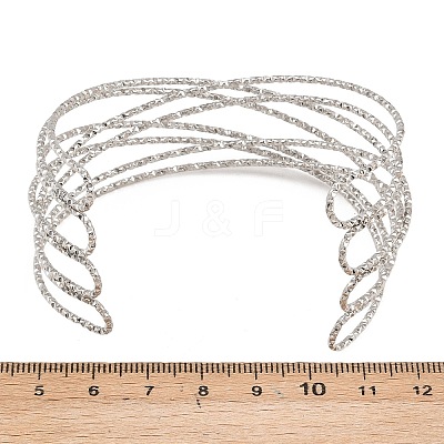 304 Stainless Steel Cuff Bangles for Women BJEW-Z155-05P-1