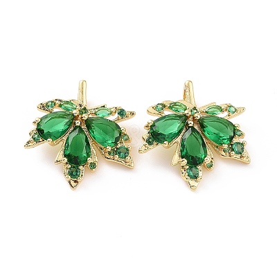 Brass Micro Pave Cubic Zirconia Pendants KK-E068-VC400-1